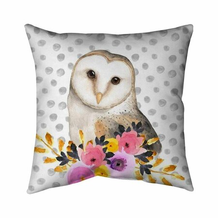 BEGIN HOME DECOR 20 x 20 in. Beautiful Owl-Double Sided Print Indoor Pillow 5541-2020-CH3-1